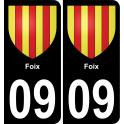 09 Foix sticker plate registration city