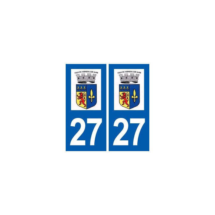 27 Verneuil sur Avre logo autocollant plaque stickers ville
