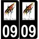 09 Foix logo autocollant plaque immatriculation auto ville sticker