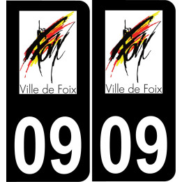 09 Foix logotipo de la etiqueta engomada de la placa de registro de la ciudad