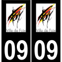 09 Foix-logo aufkleber plakette ez stadt