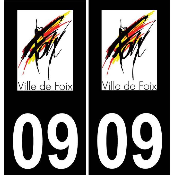 09 Foix logotipo de la etiqueta engomada de la placa de registro de la ciudad