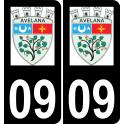 09 Lavelanet logo sticker plate registration city