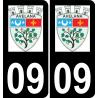09 Lavelanet logo autocollant plaque immatriculation auto ville sticker