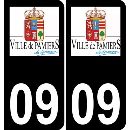 09 Pamiers logo sticker plate registration city