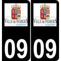 09 Pamiers logo sticker plate registration city