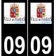 09 Pamiers logo adesivo piastra di registrazione city