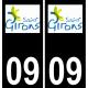 09 Saint-Girons logo sticker plate registration city