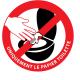 Papier toilette uniquement WC signalisation interdiction jeter autocollant sticker logo297