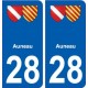 28 Auneau blason stickers ville