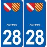 28 Auneau blason stickers ville