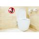 Papier toilette uniquement WC signalisation interdiction jeter autocollant sticker logo297