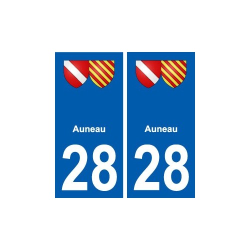 28 Auneau blason stickers ville