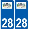 28 Auneau logo stickers ville