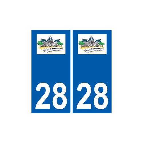 28 Auneau logo stickers ville
