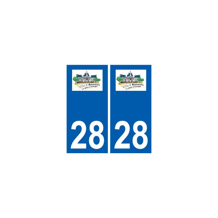 28 Auneau logo stickers ville