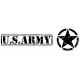 U.S.ARMY texte et étoile armée américaine USA Etats-Unis autocollant sticker logo68