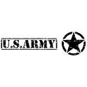 U.S.ARMY texte et étoile armée américaine USA Etats-Unis autocollant sticker logo68