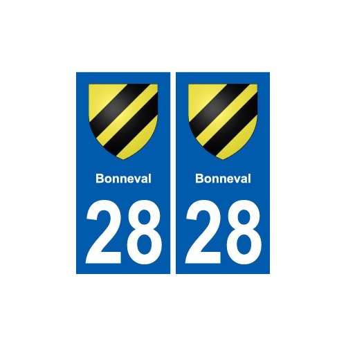 28 Bonneval blason stickers ville