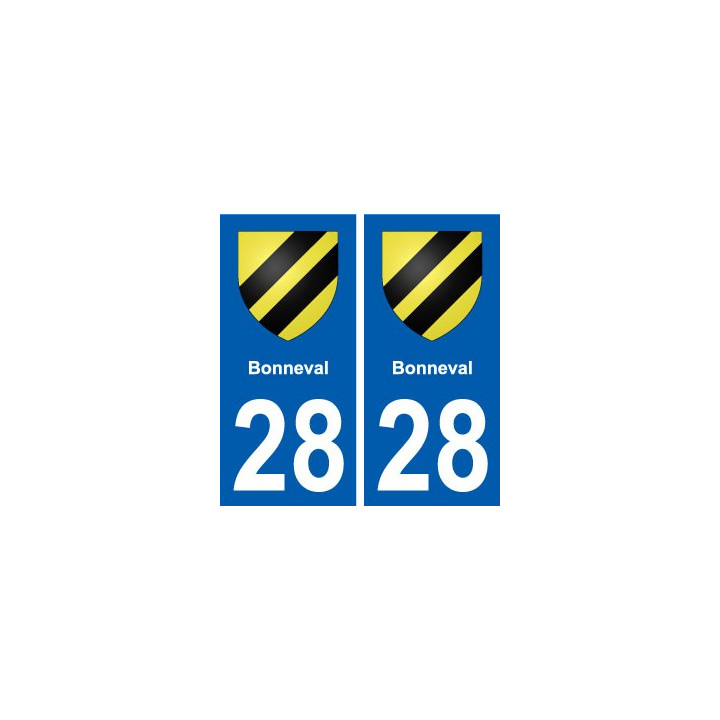 28 Bonneval blason stickers ville