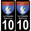 10 La Chapelle-Saint-Luc-aufkleber plakette ez stadt