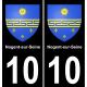10 Nogent-sur-Seine adesivo piastra di registrazione city