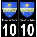 10 Nogent-sur-Seine sticker plate registration city