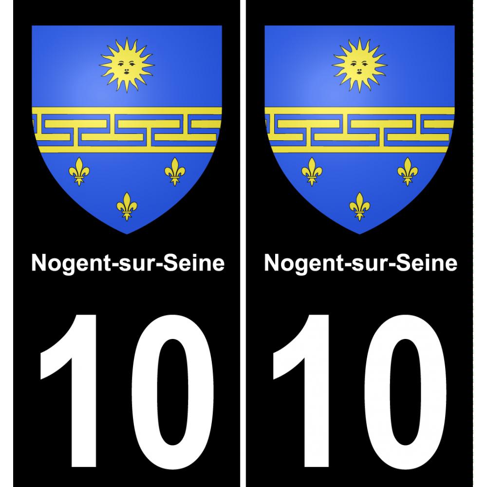 10 Nogent-sur-Seine adesivo piastra di registrazione city