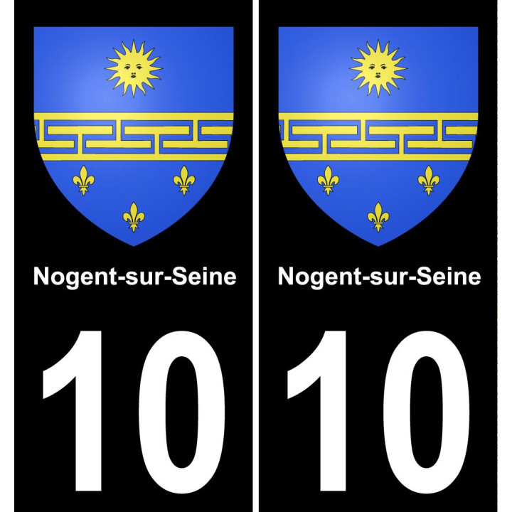 10 Nogent-sur-Seine-aufkleber plakette ez stadt