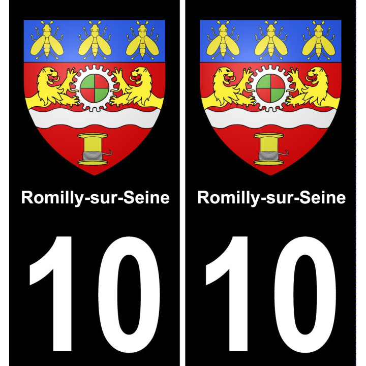 10 Romilly-sur-Seine sticker plate registration city