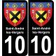 10 Saint-André-les-Vergers placa etiqueta de registro de la ciudad