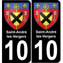 10 Saint-André-les-Vergers placa etiqueta de registro de la ciudad