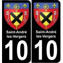 10 Saint-André-les-Vergers adesivo piastra di registrazione city