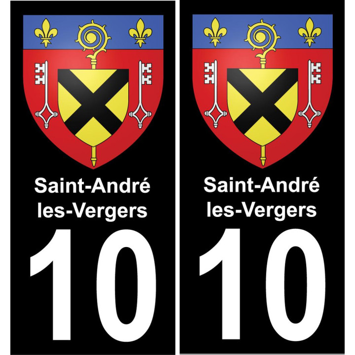 10 Saint-André-les-Vergers placa etiqueta de registro de la ciudad