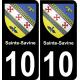 10 Sainte-Savine autocollant sticker plaque immatriculation auto ville