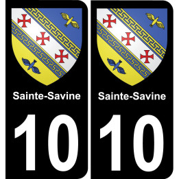 10 Sainte-Savine placa etiqueta de registro de la ciudad