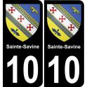 10 Sainte-Savine sticker plate registration city