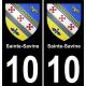 10 Sainte-Savine placa etiqueta de registro de la ciudad