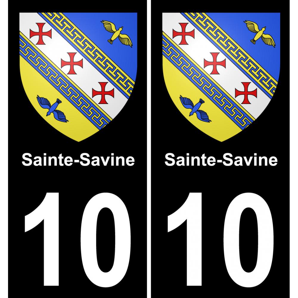 10 Sainte-Savine sticker plate registration city
