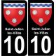 10 Saint-Julien-les-Villas adesivo piastra di registrazione city