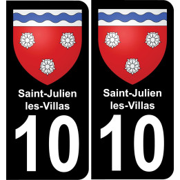 10 Saint-Julien-les-Villas sticker plate registration city