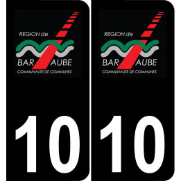 10 Bar-sur-Aube logo sticker plate registration city