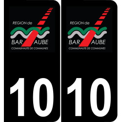 10 Bar-sur-Aube logo sticker plate registration city