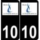 10 La Chapelle-Saint-Luc logo adesivo piastra di registrazione city