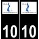 10 La Chapelle-Saint-Luc logo autocollant plaque immatriculation auto ville sticker