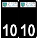 10 Nogent-sur-Seine logo sticker plate registration city