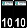 10 Nogent-sur-Seine logo sticker plate registration city