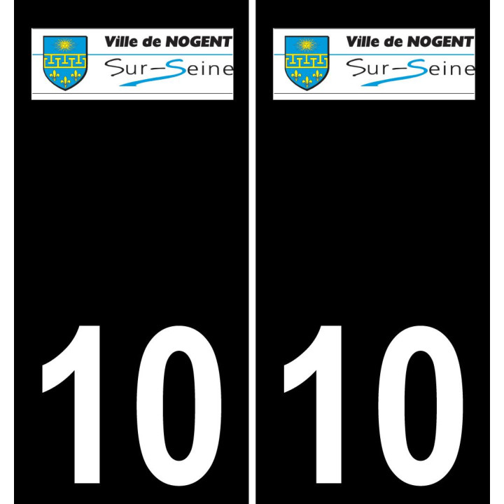 10 Nogent-sur-Seine logo sticker plate registration city