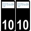 10 Romilly-sur-Seine logo sticker plate registration city