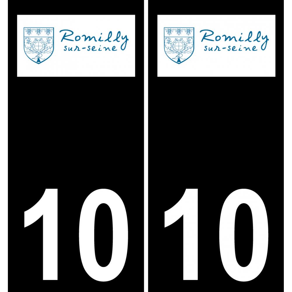 10 Romilly-sur-Seine logo adesivo piastra di registrazione city